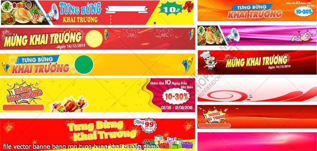 file vector banne bang ron tung bung khai truong 